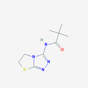 molecular formula C9H14N4OS B2529783 N-(5,6-二氢噻唑并[2,3-c][1,2,4]三唑-3-基)叔丁酰胺 CAS No. 932998-15-7