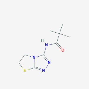 2,2-dimethyl-N-{5H,6H-[1,2,4]triazolo[3,4-b][1,3]thiazol-3-yl}propanamide