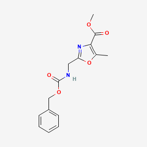 molecular formula C15H16N2O5 B2529788 2-({[(苯甲氧羰基)氨基}甲基)-5-甲基-1,3-恶唑-4-羧酸甲酯 CAS No. 182866-71-3