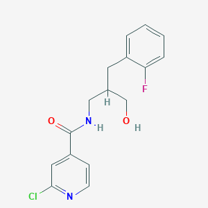 molecular formula C16H16ClFN2O2 B2529793 2-chloro-N-{2-[(2-fluorophenyl)methyl]-3-hydroxypropyl}pyridine-4-carboxamide CAS No. 1375999-91-9