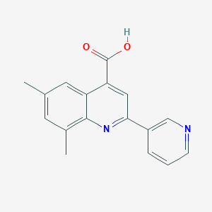 molecular formula C17H14N2O2 B2529794 6,8-Dimethyl-2-pyridin-3-ylquinoline-4-carboxylic acid CAS No. 587851-87-4