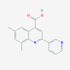 molecular formula C17H14N2O2 B2529794 6,8-二甲基-2-吡啶-3-基喹啉-4-羧酸 CAS No. 587851-87-4