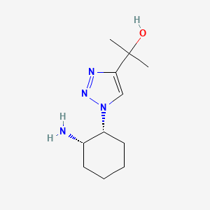 molecular formula C11H20N4O B2529797 2-{1-[(1R,2S)-2-aminocyclohexyl]-1H-1,2,3-triazol-4-yl}propan-2-ol CAS No. 1807941-82-7