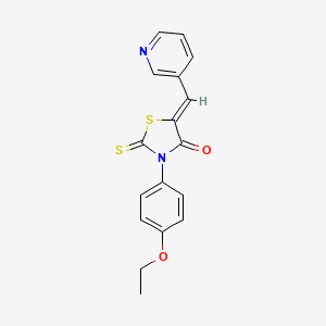 molecular formula C17H14N2O2S2 B2529811 (Z)-3-(4-乙氧基苯基)-5-(吡啶-3-基亚甲基)-2-硫代噻唑烷-4-酮 CAS No. 356569-04-5