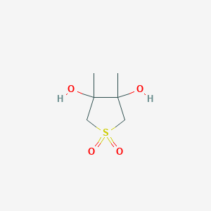 molecular formula C6H12O4S B2529812 3,4-Dimethyl-1,1-dioxothiolane-3,4-diol CAS No. 384843-88-3