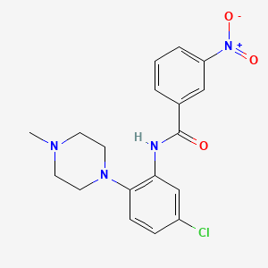 molecular formula C18H19ClN4O3 B2529819 N-[5-chloro-2-(4-methylpiperazino)phenyl]-3-nitrobenzenecarboxamide CAS No. 383146-65-4