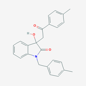 molecular formula C25H23NO3 B252982 3-hydroxy-1-(4-methylbenzyl)-3-[2-(4-methylphenyl)-2-oxoethyl]-1,3-dihydro-2H-indol-2-one 