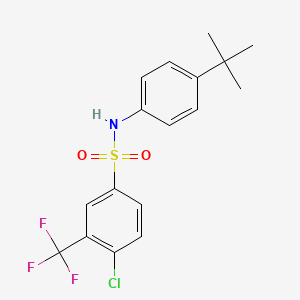 molecular formula C17H17ClF3NO2S B2529821 N-(4-tert-butylphenyl)-4-chloro-3-(trifluoromethyl)benzene-1-sulfonamide CAS No. 670271-63-3