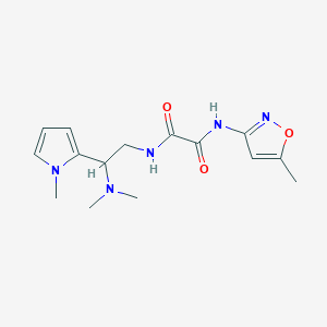molecular formula C15H21N5O3 B2529833 N1-(2-(dimethylamino)-2-(1-methyl-1H-pyrrol-2-yl)ethyl)-N2-(5-methylisoxazol-3-yl)oxalamide CAS No. 1049401-12-8