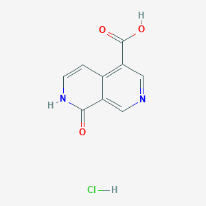 molecular formula C9H7ClN2O3 B2529834 8-Oxo-7H-2,7-naphthyridine-4-carboxylic acid;hydrochloride CAS No. 2260937-14-0