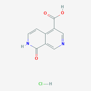 molecular formula C9H7ClN2O3 B2529834 Acide 8-oxo-7H-2,7-naphtyridine-4-carboxylique ; chlorhydrate CAS No. 2260937-14-0