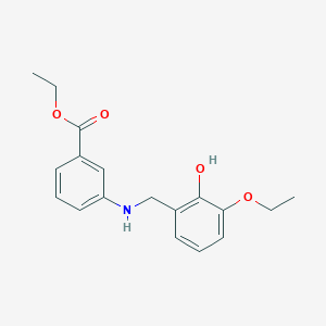 molecular formula C18H21NO4 B2529835 Ethyl 3-[(3-ethoxy-2-hydroxybenzyl)amino]benzoate CAS No. 1232787-67-5