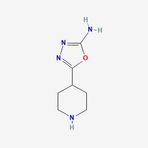 molecular formula C7H12N4O B2529837 5-(Piperidin-4-yl)-1,3,4-oxadiazol-2-amine CAS No. 1118787-76-0