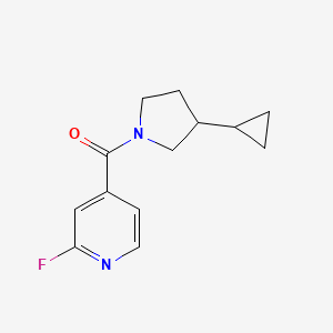 molecular formula C13H15FN2O B2529843 (3-Cyclopropylpyrrolidin-1-yl)-(2-fluoropyridin-4-yl)methanone CAS No. 2005213-70-5