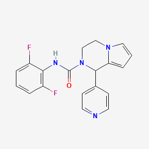 molecular formula C19H16F2N4O B2529849 N-(2,6-difluorophenyl)-1-(pyridin-4-yl)-3,4-dihydropyrrolo[1,2-a]pyrazine-2(1H)-carboxamide CAS No. 899735-50-3