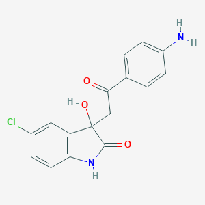3-[2-(4-aminophenyl)-2-oxoethyl]-5-chloro-3-hydroxy-1,3-dihydro-2H-indol-2-one