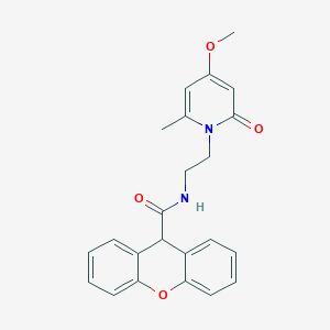 molecular formula C23H22N2O4 B2529853 N-(2-(4-methoxy-6-methyl-2-oxopyridin-1(2H)-yl)ethyl)-9H-xanthene-9-carboxamide CAS No. 2034455-62-2