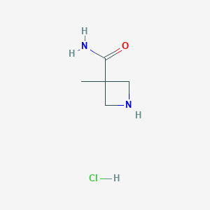 molecular formula C5H11ClN2O B2529854 3-Methylazetidine-3-carboxamide hydrochloride CAS No. 1909328-11-5
