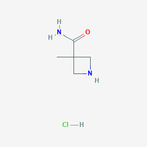 molecular formula C5H11ClN2O B2529854 3-甲基氮杂环丁烷-3-甲酰胺盐酸盐 CAS No. 1909328-11-5