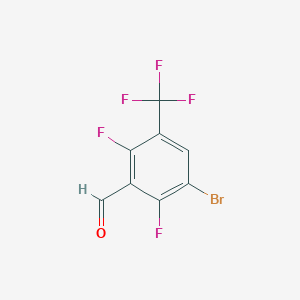 molecular formula C8H2BrF5O B2529855 3-溴-2,6-二氟-5-(三氟甲基)苯甲醛 CAS No. 1980053-04-0