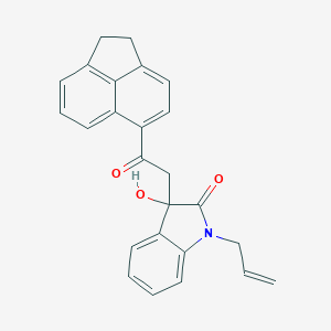 molecular formula C25H21NO3 B252986 1-allyl-3-[2-(1,2-dihydro-5-acenaphthylenyl)-2-oxoethyl]-3-hydroxy-1,3-dihydro-2H-indol-2-one 