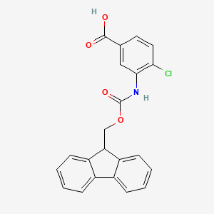 molecular formula C22H16ClNO4 B2529867 Fmoc-3-amino-4-chlorobenzoic acid CAS No. 186320-11-6; 332121-92-3