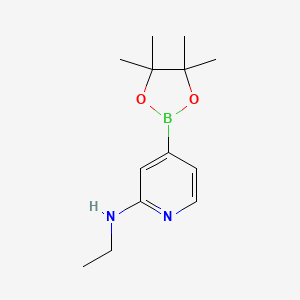 molecular formula C13H21BN2O2 B2529876 N-乙基-4-(4,4,5,5-四甲基-1,3,2-二氧杂硼杂环-2-基)吡啶-2-胺 CAS No. 2096329-80-3