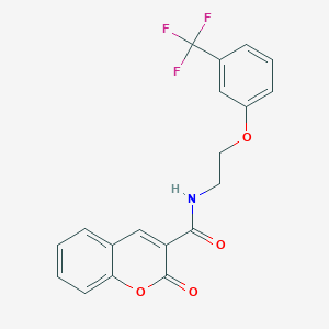 molecular formula C19H14F3NO4 B2529880 2-oxo-N-(2-(3-(trifluoromethyl)phenoxy)ethyl)-2H-chromene-3-carboxamide CAS No. 1105229-66-0