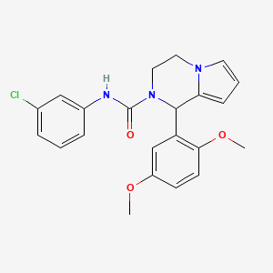 molecular formula C22H22ClN3O3 B2529885 N-(3-chlorophenyl)-1-(2,5-dimethoxyphenyl)-3,4-dihydropyrrolo[1,2-a]pyrazine-2(1H)-carboxamide CAS No. 899750-68-6