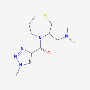 molecular formula C12H21N5OS B2529889 (3-((dimethylamino)methyl)-1,4-thiazepan-4-yl)(1-methyl-1H-1,2,3-triazol-4-yl)methanone CAS No. 1448052-82-1
