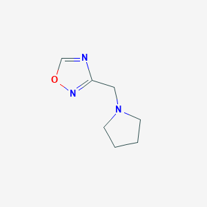 molecular formula C7H11N3O B2529891 3-(Pyrrolidin-1-ylmethyl)-1,2,4-oxadiazole CAS No. 2034469-26-4