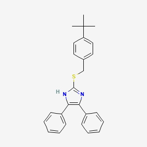 molecular formula C26H26N2S B2529894 2-{[4-(tert-butyl)benzyl]sulfanyl}-4,5-diphenyl-1H-imidazole CAS No. 339277-12-2