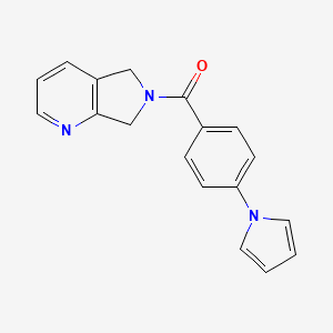 molecular formula C18H15N3O B2529898 (4-(1H-pyrrol-1-yl)phenyl)(5H-pyrrolo[3,4-b]pyridin-6(7H)-yl)methanone CAS No. 2310126-62-4