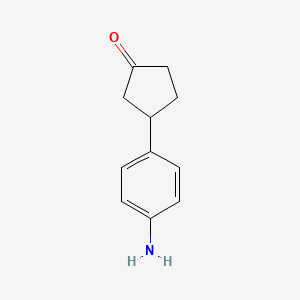 molecular formula C11H13NO B2529908 3-(4-Aminophenyl)cyclopentan-1-one CAS No. 210818-34-1