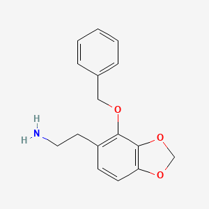 molecular formula C16H17NO3 B2529909 2-(4-Phenylmethoxy-1,3-benzodioxol-5-yl)ethanamine CAS No. 2503207-56-3