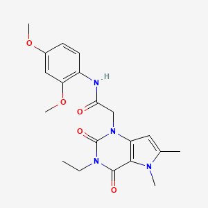 molecular formula C20H24N4O5 B2529912 N-(2,4-dimethoxyphenyl)-2-(3-ethyl-5,6-dimethyl-2,4-dioxo-2,3,4,5-tetrahydro-1H-pyrrolo[3,2-d]pyrimidin-1-yl)acetamide CAS No. 1251600-66-4