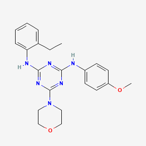 molecular formula C22H26N6O2 B2529913 N2-(2-ethylphenyl)-N4-(4-methoxyphenyl)-6-morpholino-1,3,5-triazine-2,4-diamine CAS No. 946343-27-7