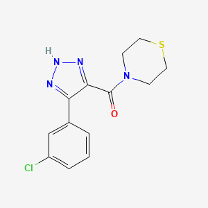 (4-(3-chlorophenyl)-1H-1,2,3-triazol-5-yl)(thiomorpholino)methanone