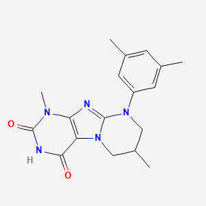 molecular formula C18H21N5O2 B2529916 9-(3,5-dimethylphenyl)-1,7-dimethyl-7,8-dihydro-6H-purino[7,8-a]pyrimidine-2,4-dione CAS No. 714245-09-7