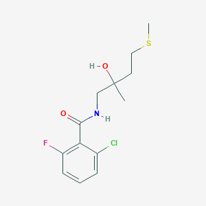 molecular formula C13H17ClFNO2S B2529917 2-chloro-6-fluoro-N-(2-hydroxy-2-methyl-4-(methylthio)butyl)benzamide CAS No. 1396870-72-6