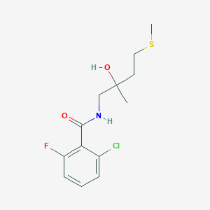 molecular formula C13H17ClFNO2S B2529917 2-氯-6-氟-N-(2-羟基-2-甲基-4-(甲硫基)丁基)苯甲酰胺 CAS No. 1396870-72-6