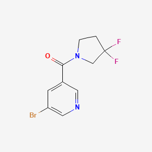 molecular formula C10H9BrF2N2O B2529922 (5-Bromopyridin-3-yl)(3,3-difluoropyrrolidin-1-yl)methanone CAS No. 1999625-36-3