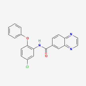 molecular formula C21H14ClN3O2 B2529924 N-(5-chloro-2-phenoxyphenyl)quinoxaline-6-carboxamide CAS No. 881439-05-0