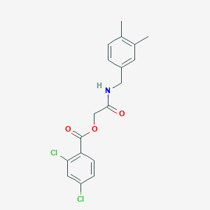 molecular formula C18H17Cl2NO3 B2529927 {[(3,4-Dimethylphenyl)methyl]carbamoyl}methyl 2,4-dichlorobenzoate CAS No. 1794983-02-0