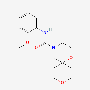 molecular formula C17H24N2O4 B2529930 N-(2-ethoxyphenyl)-1,9-dioxa-4-azaspiro[5.5]undecane-4-carboxamide CAS No. 1421480-57-0