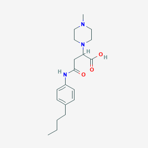 molecular formula C19H29N3O3 B2529933 4-((4-丁基苯基)氨基)-2-(4-甲基哌嗪-1-基)-4-氧代丁酸 CAS No. 899991-78-7