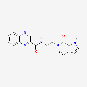 molecular formula C19H17N5O2 B2529939 N-(2-(1-methyl-7-oxo-1H-pyrrolo[2,3-c]pyridin-6(7H)-yl)ethyl)quinoxaline-2-carboxamide CAS No. 2034378-26-0