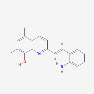 molecular formula C19H18N2O B2529941 2-[2-(2-Aminophenyl)vinyl]-5,7-dimethylchinolin-8-ol CAS No. 1321974-20-2