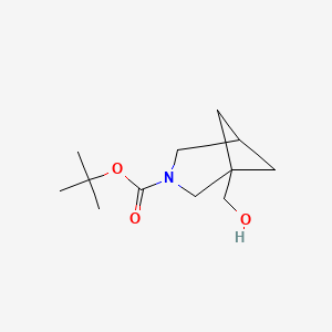 molecular formula C12H21NO3 B2529943 Tert-butyl 1-(hydroxymethyl)-3-azabicyclo[3.1.1]heptane-3-carboxylate CAS No. 1087784-78-8