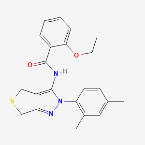 molecular formula C22H23N3O2S B2529945 N-(2-(2,4-二甲基苯基)-4,6-二氢-2H-噻吩并[3,4-c]吡唑-3-基)-2-乙氧基苯甲酰胺 CAS No. 476458-34-1